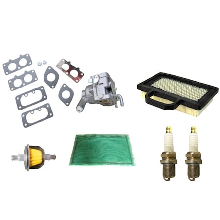 Aic Replacement Parts One New Carburetor w/ Tune Up Kit Fits Briggs and Stratton Models 498809, 498809 AY-FSC30-0050